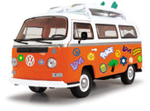 DICKIE TOYS 203776001 Retro VW Surfer Camper Van with Friction Drive 32 Centimetre Scale 1:14